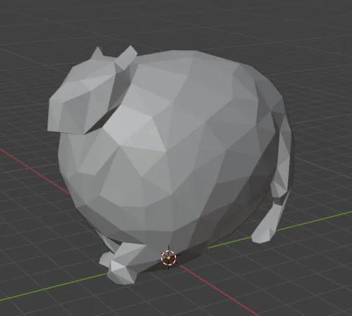 Fat Low-Poly Capybara   
