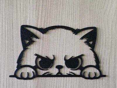 Grumpy cat (kitten) 2d wallart