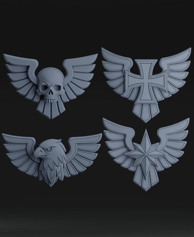 Imperial winged relics + Free dragon warhammer - Tabletop wargame rpg props