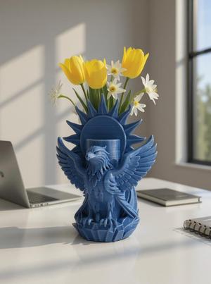  free  Solar Eagle Vase – Majestic Power in Printable Form