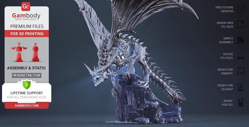 Frost Wyrm 3D Printing Figurine | Assembly
