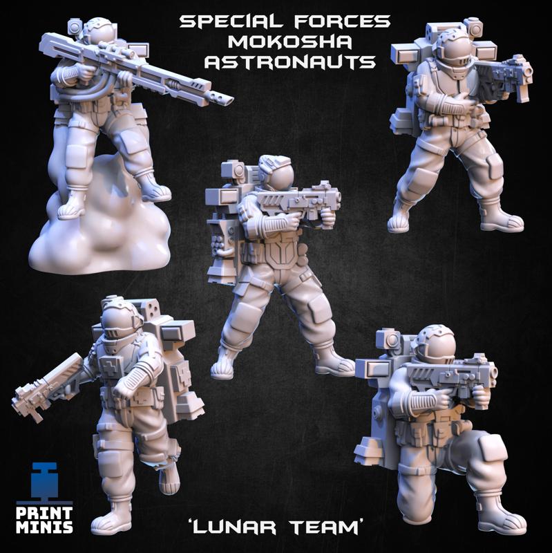 Lunar Team x5 - Mokosha Astronauts - Narok Prison Collection