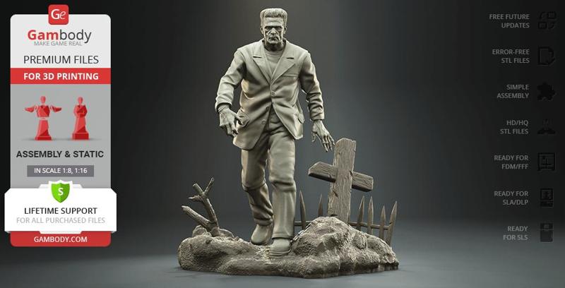 Frankenstein's Monster STL files for 3D Printing | Assembly Model