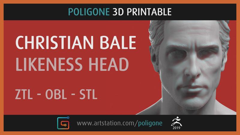 Christian Bale Head - 3D Printable
