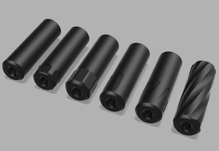 Short Airgun/airsoft Moderator 6mm (M14x1mm CCW) 