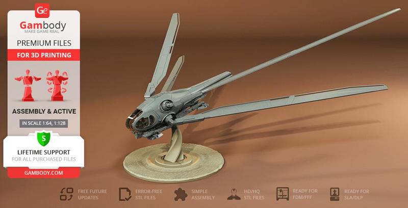 Two-Seat Ornithopter Dune 3D Printing Model | Assembly + Action