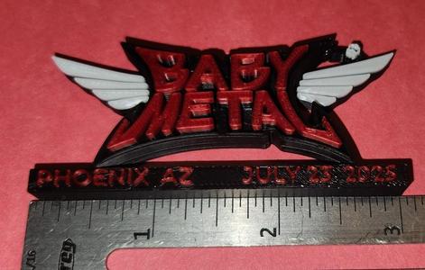 Babymetal Plaque - Old Logo - Detached Wings For Easy Multicolor Print