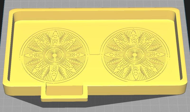 Lotus Plant Tray with Embossed Pattern and Water Feeder