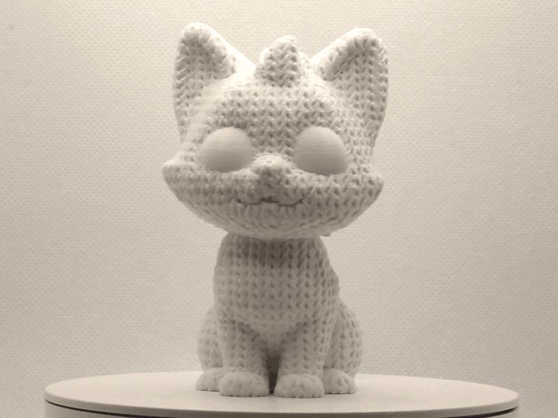 Cute knitted cat