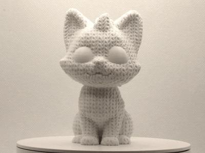 Cute knitted cat