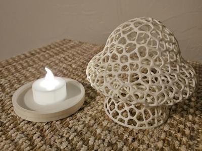 Voronoi Mushroom Tea Light Globe and Base