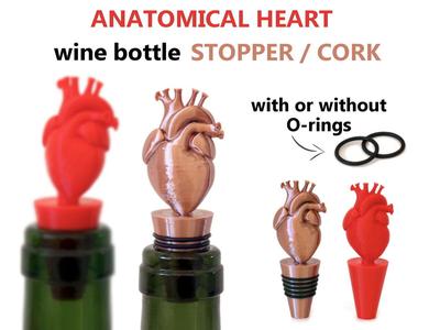 Anatomical Heart Wine Bottle Stopper