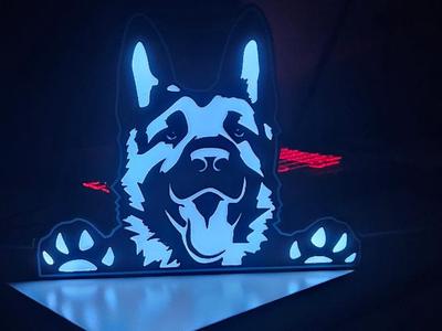 German Shepherd LED Lamp Lightbox