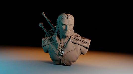 Geralt of Rivia / the Witcher bust / Henry Cavill