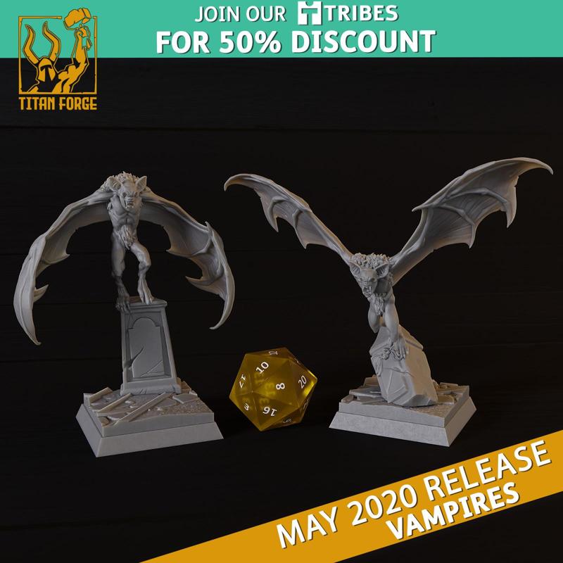 Vampire Bats - Vampires - Titan Forge Miniatures May 2020