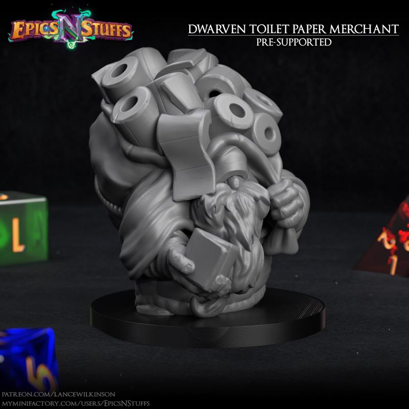 Toilet Paper Merchant Miniature - Pre Supported