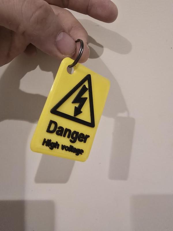 High voltage keychain