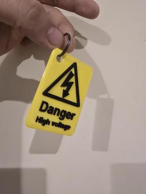 High voltage keychain