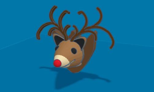 Rudolph head mount joke/ ornament