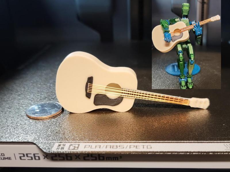 Acoustic Guitar With Strings Print in Place