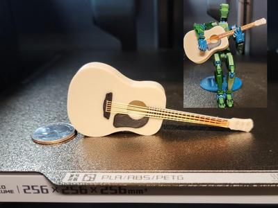Acoustic Guitar With Strings Print in Place