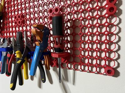 Multiboard Single Cavity Screwdriver, Plier, or Other Tool Holder