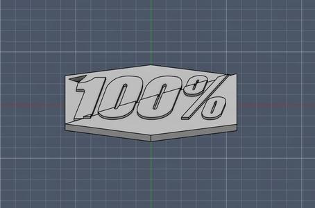100% Keychain