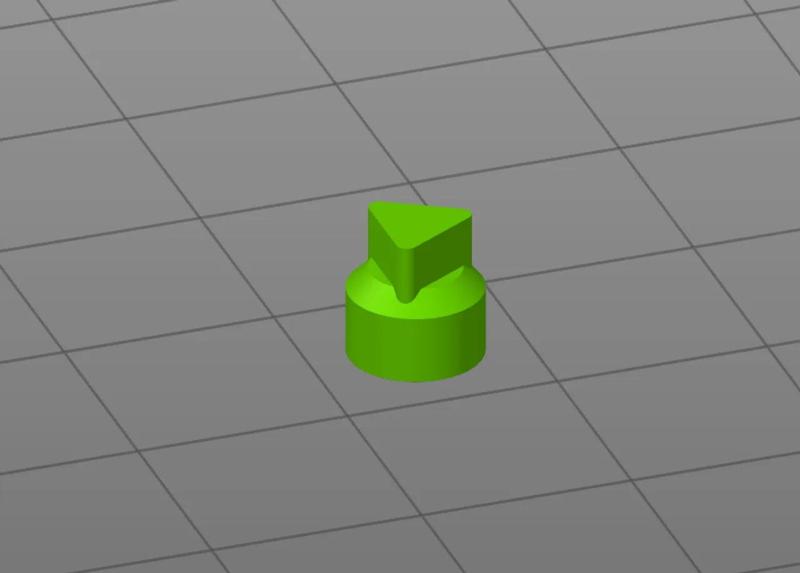 Push button triangle cap