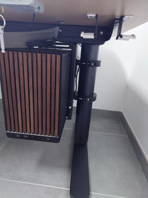 IKEA Bekant pole mount for CPU holder