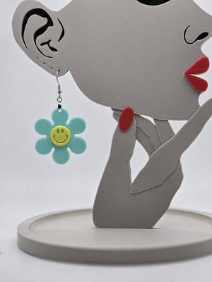 Happy Face Flower Earrings