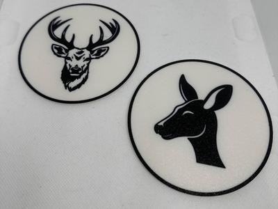 Stag & Doe Themed Coasters
