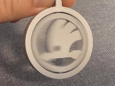 Free-Spinning Škoda Logo Keyring (Print-in-Place)