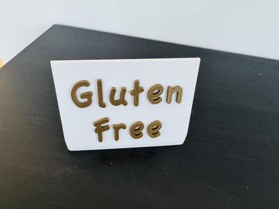 Gluten Free Sign - Fusion 360 file included