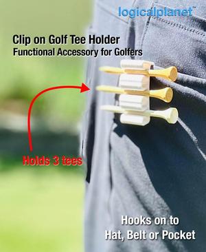 Clip-on 3 Tee Holder