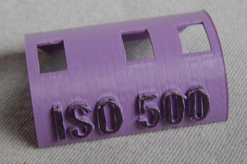 Schablone für DX-Code ISO 500; Template for DX code ISO 500