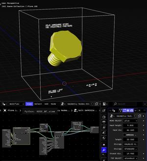 BOLT GENERATOR for Blender and Geometry Nodes V1 and V2