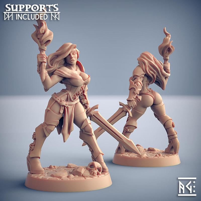 Elena - Fighters Guild Beauty (Fantasy Pin-Up)