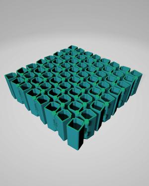 Auxetic Cubes // 18mm 8x8 Stacked