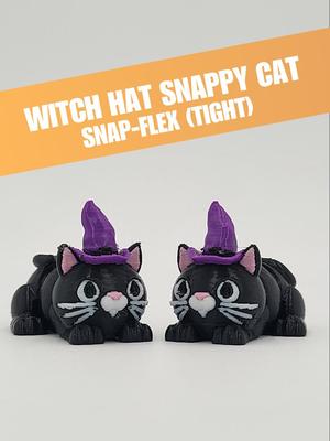 Witch Hat Snappy Cat - Articulated Snap-Flex Fidget (Tight Joints)