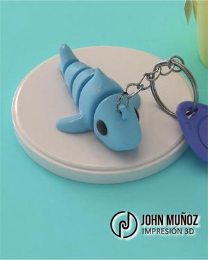 Shark Articulated Keychain and Figure