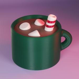 Hot Cocoa Mug with removable Lid - Candy Bowl - no AMS