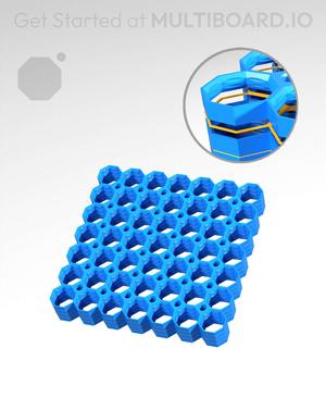 7x7 Multiboard Corner Tile - x4 Multi-Material Stack
