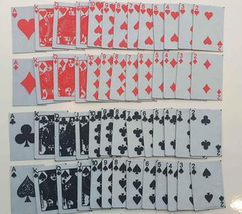Classic playing cards full deck 54 with options AKQJT98765432 + joker