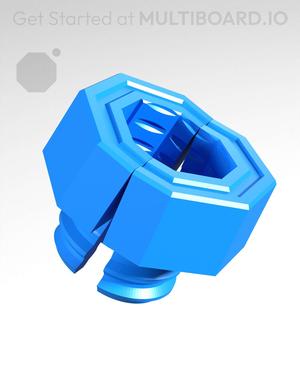 10 mm Mid Thread, Push-fit Head, Small Thread Hole, Shank Folded-Bolt