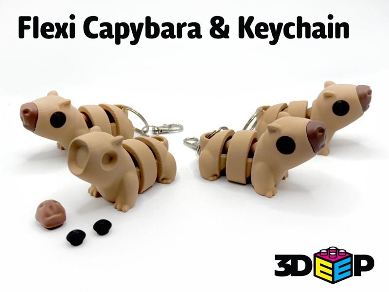 Flexi Capybara & Keychain - No Supports
