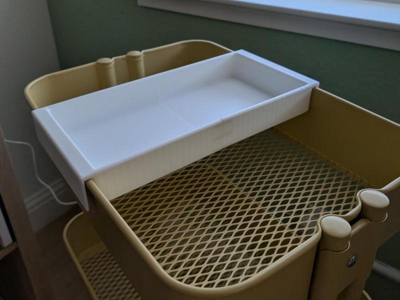 Sliding tray for Ikea RÅSKOG cart