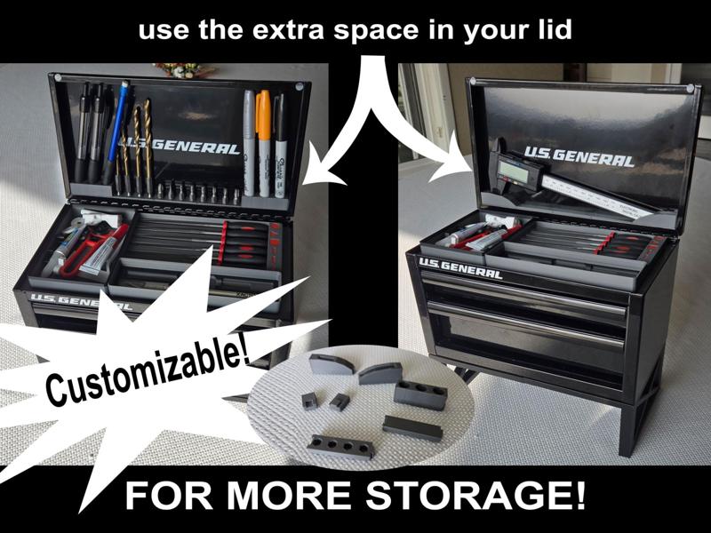 Lid Organizer for the Harbor Freight Mini Toolbox