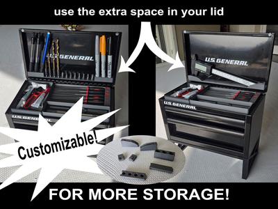 Lid Organizer for the Harbor Freight Mini Toolbox