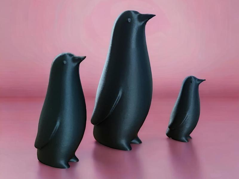 Minimalist Penguin Family