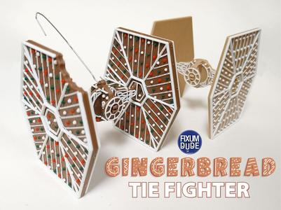 Star Wars Gingerbread TIE Fighter Kit Card